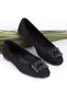 Women's Buckle Comfortable Sole Nubuck Skin Ballerina Shoes