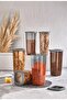 Beach Square Storage Container 6x1750ml Transparent Smoked Flour - Pulses - Tea - Sugar - Pantry Organizing Vp 053