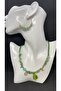 Handmade Ethnic Natural Stone (Jade Stone) Women Necklace Earring Set - 2