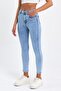 Ngbutika Full Lycra Light Snow Blue High Waist Skinny Jean Trousers (fitting) - 7