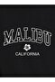 Malibu Printed Black Oversize T-shirt Casual Boyfirend - 3