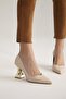 Empire Nude Matte 8 cm Women's Stiletto, High Heels - 8