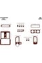 Meric® Volkswagen Polo Front Torpedo Inlay Mahogany 16 Parts 1999-2001 - 2