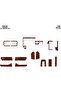 Meriç ®   Volvo 440 / 460 Front Glove Box Trim Mahogany 15 Pieces 1988-1993