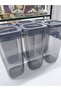 Beach Square Storage Container 6x1750ml Transparent Smoked Flour - Pulses - Tea - Sugar - Pantry Organizing Vp 053 - 3