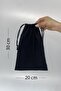 Black Cloth Pouch 3 Pieces S Size 20x30 - 3
