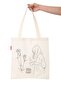 Woman Drinking Coffee from Cloth Bag