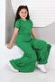 Flared Leg Trousers Frilled Blouse Double Suit - 2