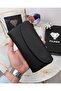 Genuine Leather Women's Double Color Black Red Wallet with Phone Compartment 2049 - 2