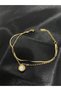 Women's Gold Double Sided Round Jewelry Bracelet