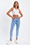 Ngbutika Full Lycra Light Snow Blue High Waist Skinny Jean Trousers (fitting) - 4