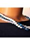 Blue Agate Howlite Smoky Agate Anti-Evil Eye Three-Row Necklace Bringing Calmness and Calmness - 3