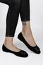 Women's Buckle Comfortable Sole Nubuck Skin Ballerina Shoes - 2
