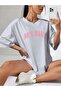 90's Printed Women's Oversize Gray Salas T-shirt Boyfriend