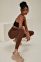 Coffee Seamless Seamless Tightening Open Leggings Slimming and Firming High Waist - 6