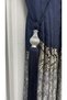 Navy Blue Braçol Cornice Attachment Ceiling Side Tie Curtain Collection Accessory Tieback