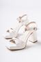 New Season White Patent Leather Wedding Dress Platform Summer Comfortable Women's Shoes Premium Model - 4
