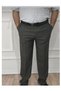 Men's Dad Solid Color Comfortable Fit High Waist Classic Fabric Trousers - 4