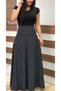 Women's Polka Dot, Crepe Fabric Skirt Polka Dot Dress (127CM) - 2