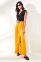 Women's Mustard Side Zippered Deep Slit Ayrobin Trousers PNT-19000233 - 6