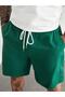 Plus Size White Green Los Angeles Printed Black Shorts T-shirt Summer Suit - 6