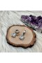 Women's Steel Square Zircon Stone Earrings - 5