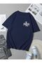 Navy Blue Unisex Good Things Printed Oversize T-shirt