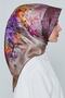 Women's Purple Silk Scarf 7915d - 3