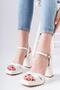 New Season White Patent Leather Wedding Dress Platform Summer Comfortable Women's Shoes Premium Model