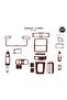 Meriç ®   Toyota Camry Front Glove Box Trim Mahogany 22 Pieces 1997-1999