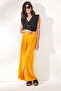 Women's Mustard Side Zippered Deep Slit Ayrobin Trousers PNT-19000233 - 5