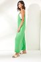 Women's Pistachio Green Pocketed Strappy Loose Flowing Jumpsuit TLM-19000098 - 5