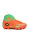 28365 Orange - Green Grass AstroTurf Football Shoes with Socks