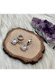 Women's Steel Square Zircon Stone Earrings - 2