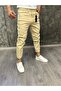 Men's Cream Leg Elastic Boyfriend Jogger Jeans