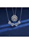 Zircon Stone Multiple Hearts Openable and Closed Magnet Clover Steel Necklace - 4