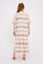 Women's Raw Cotton Pocket Hand Embroidered Dress - 3