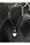 Women's Rose White Heart Bijouterie Necklace - 2