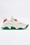 Lecce White Green Multi Women's Sports Shoes - 6