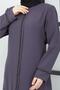Women's Plus Size Front and Ankle Stone Embroidered Honeycomb Fabric Top Coat Summer 1323 - 3