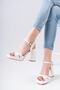 New Season White Patent Leather Wedding Dress Platform Summer Comfortable Women's Shoes Premium Model - 3