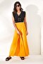Women's Mustard Side Zippered Deep Slit Ayrobin Trousers PNT-19000233 - 3