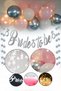 Bride To Be LED Lighted Chain Balloon Decoration Set Venue Room Bride Bachelorette Party Silver Set