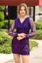 Sequin Velvet Dress Double Breasted Special Occasions Trend - 4