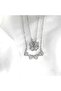 Zircon Stone Multiple Hearts Openable and Closed Magnet Clover Steel Necklace - 3