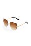 Crystal Square Women's Sunglasses Brown - 4