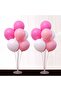 Balloon Stand 7-Piece Transparent Color Footed Balloon Stand - 4
