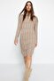 Vizon Mini Triko Bisiklet Yaka Elbise TWOAW22EL0027 - 3
