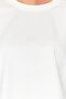 Ekru Relaxed/Rahat Kalıp %100 Kalın Pamuklu Crop Örme T-Shirt TWOSS23TS00038 - 5