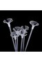 Balloon Stand 7-Piece Transparent Color Footed Balloon Stand - 7